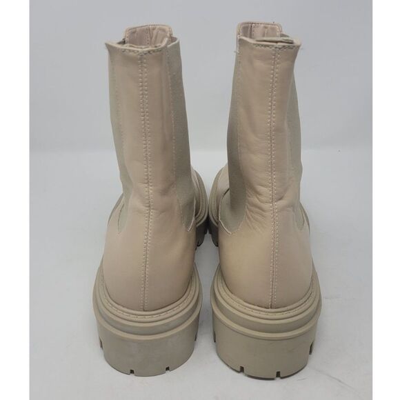 Zara Botin Chelsea Light Beige Nude Neutral Boots - Picture 2 of 7